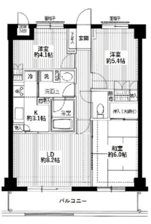 藤和ライブタウン新検見川の物件間取画像